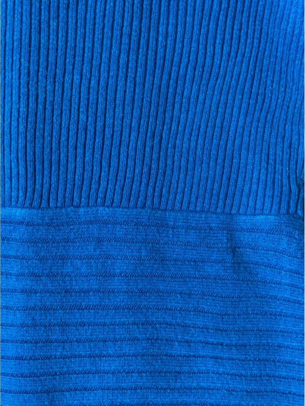 Eileen Fisher Blue Ribbed Open Front Cardigan Petite Small - Picture 4 of 5